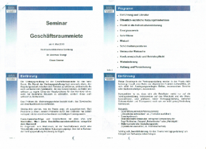 Rechtsanwalt Norbert Rauh, Rau, Mietrecht, Gewerbemietrecht, Seminar